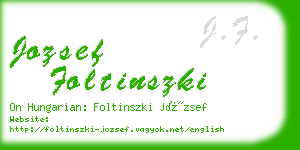 jozsef foltinszki business card